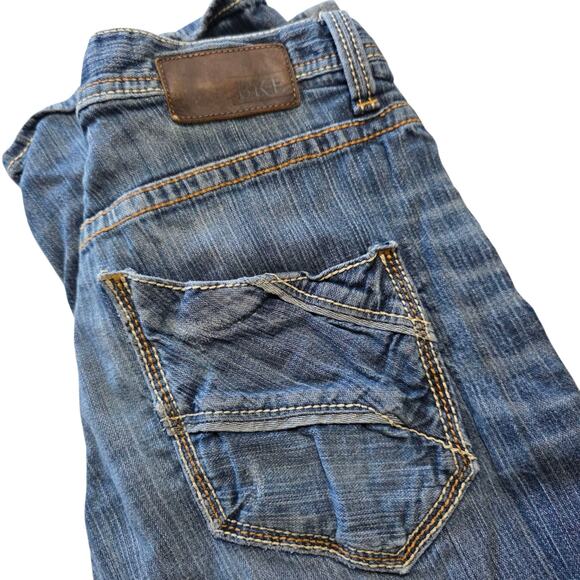 BKE Women's "Carter" Straight Jeans - Distressed Denim - Size 30S - Picture 3 of 8